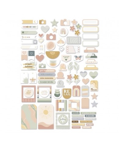 Recortables o Die cuts boho Back to Basics de Mintopía