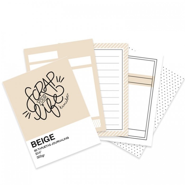 Mini bloc tarjetas de Journaling SYL Beige VVKM000405
