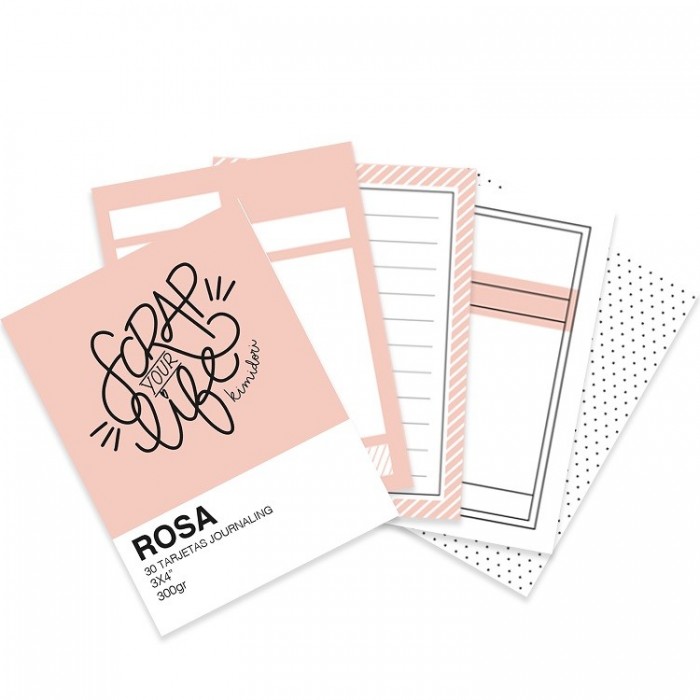 Mini bloc tarjetas de Journaling SYL Rosa