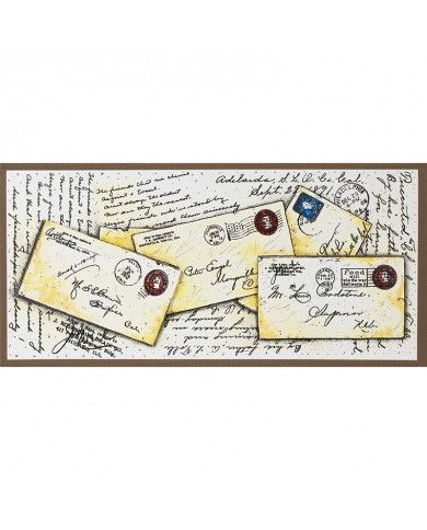 Sellos de goma Stampendous Cling Stamp Slim Vintage Post CSL05
