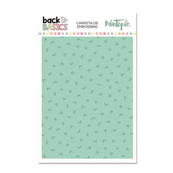 Carpeta embossing corazones Back to Basics de Mintopía VVMT018017