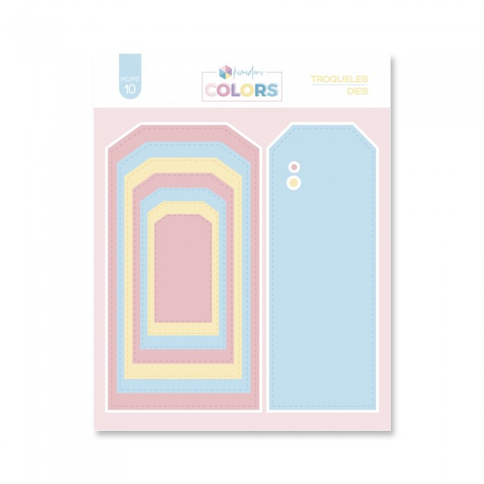 Troquel Kimidori Colors Tags anidados alargados TQKM000116