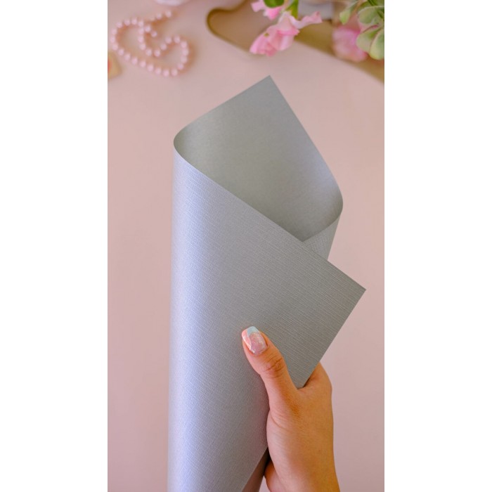 Pack Cartulina Perlada Textura Plata Johanna Rivero