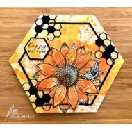 Sello SUNFLOWER BEE-CLEAR STAMPS JH1019
