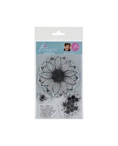 Sello SUNFLOWER BEE-CLEAR STAMPS JH1019