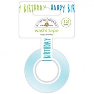 Cinta washi Decorative Paper Tape 15mm - Happy Birthday, Party Time