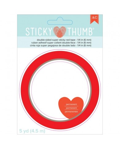 Cinta roja Sticky Thumb (6.5mm x 4.5m)