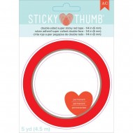 Cinta roja ancha Sticky Thumb (12mm de ancho x 4.5m largo)