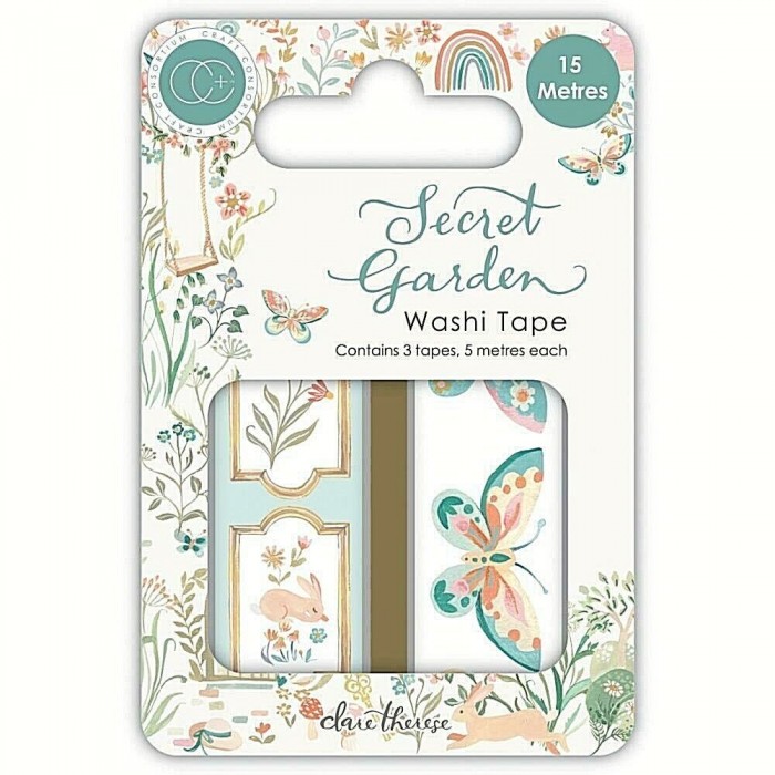 Washi Tap SECRET GARDEN x 3 unidades
