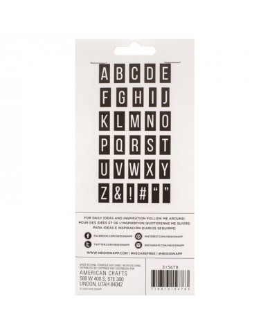 Sello Heidi Swapp Care Free Clear Stamps-Alphabet