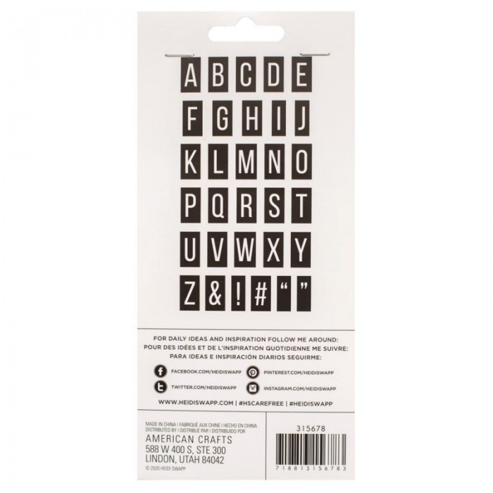 Sello Heidi Swapp Care Free Clear Stamps-Alphabet