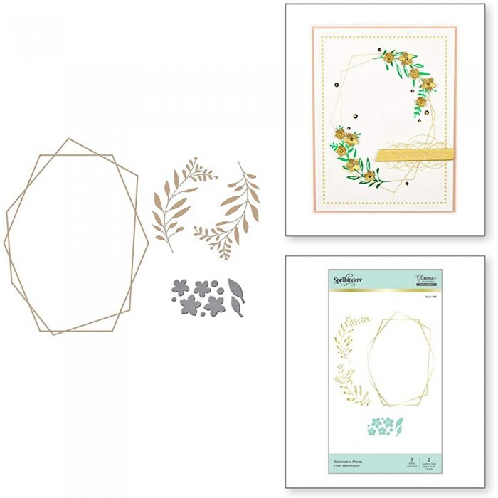 Placa mas troquel para Glimmer Floral Geometrico GLIMMER HOT FOIL PLATE & DIE SET  GLP-173