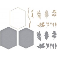 Placa mas troquel para GEO FOLIAGE GLIMMER HOT FOIL PLATE & DIE SET GLP-308