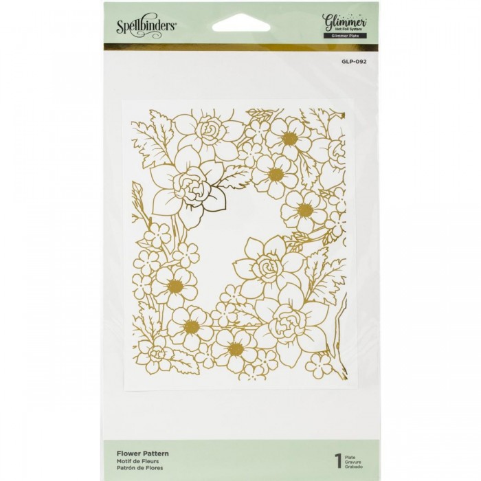 Placa FLOWER PATTERN GLIMMER HOT FOIL PLATE GLP-092