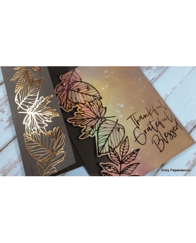 Placa AUTUMN LEAF BORDER GLIMMER HOT FOIL PLATE GLP-206
