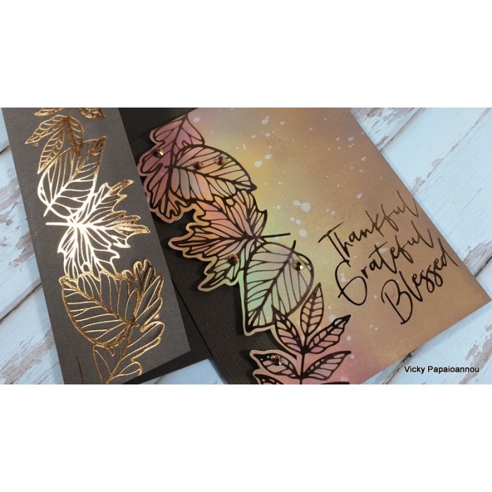 Placa AUTUMN LEAF BORDER GLIMMER HOT FOIL PLATE GLP-206
