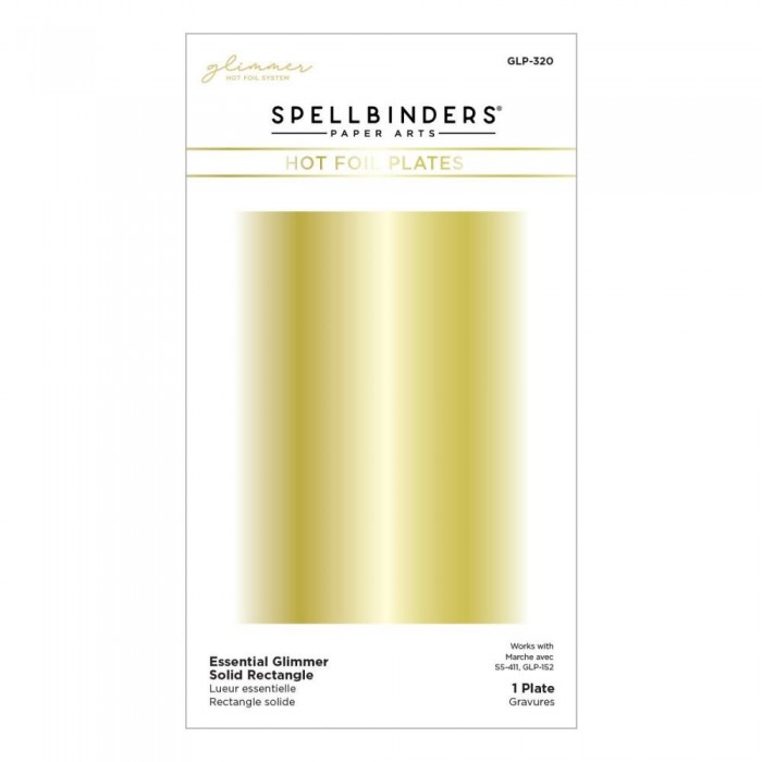 Placa lisa Spellbinders Glimmer Hot Foil Plate Essential Solid Rectangle GLP-320
