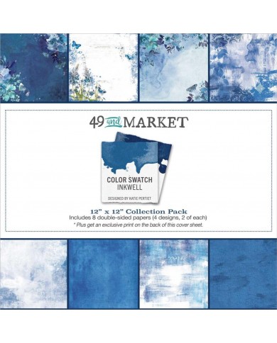Colección 49 And Market Collection Pack 12"X12" Color Swatch: Inkwell