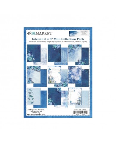Colección de papeles 49 And Market Mini Collection Pack 6"X8" Color Swatch: Inkwell
