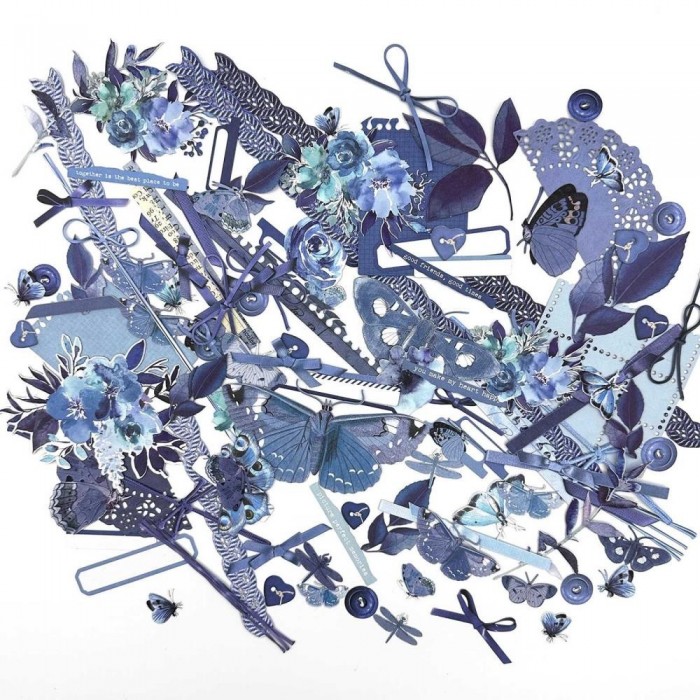 Recortables pre troquelados Color Swatch: Inkwell Laser Cut Outs Azul
