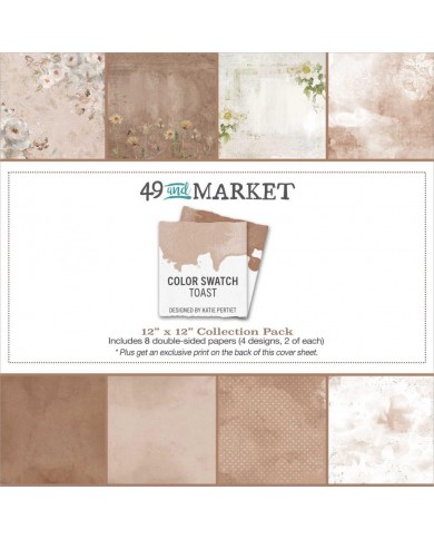 Colección 49 And Market CST41107 Collection Pack 12"X12" Color Swatch: Toast
