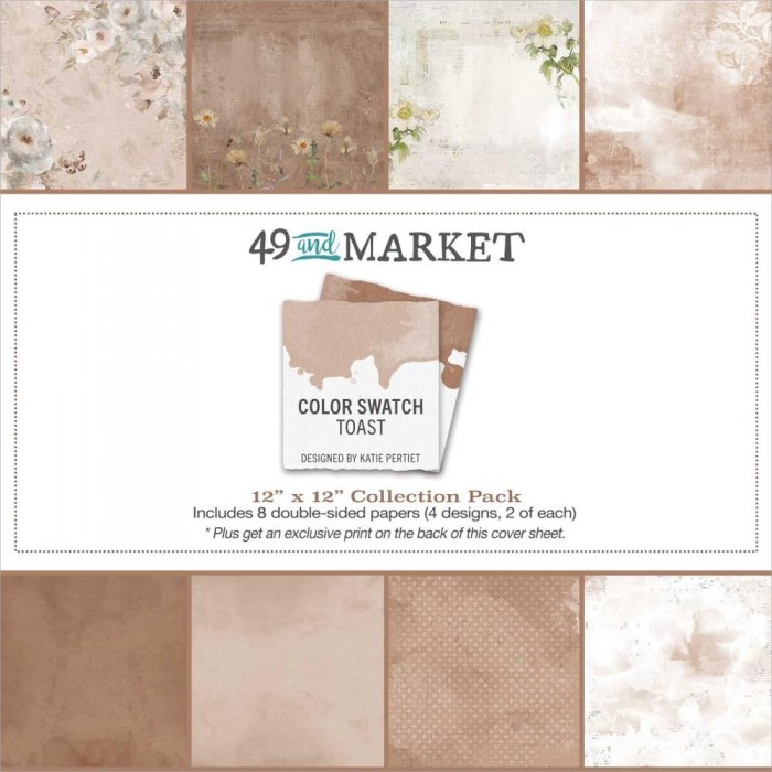 Colección 49 And Market CST41107 Collection Pack 12"X12" Color Swatch: Toast