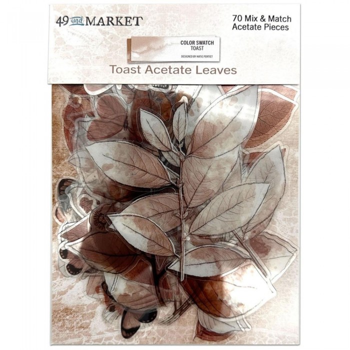 Recortables de Acetato Color Swatch: Toast Acetate Leaves CST41152