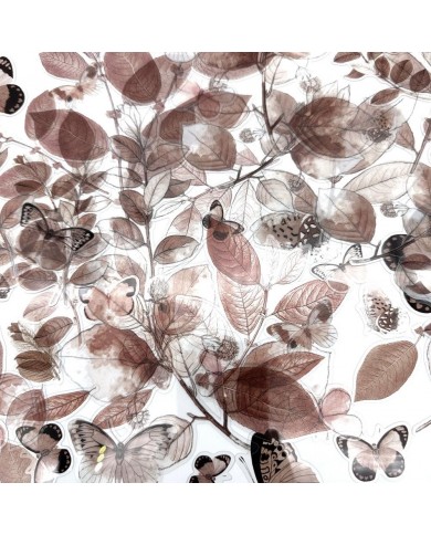 Recortables de Acetato Color Swatch: Toast Acetate Leaves CST41152