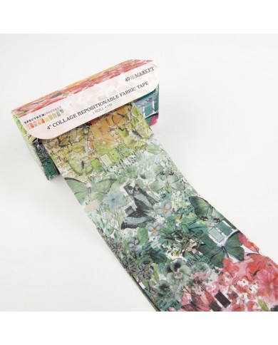 Cinta Washi de tela 49 And Market Spectrum Sherbet 4" Fabric Tape Roll Collage