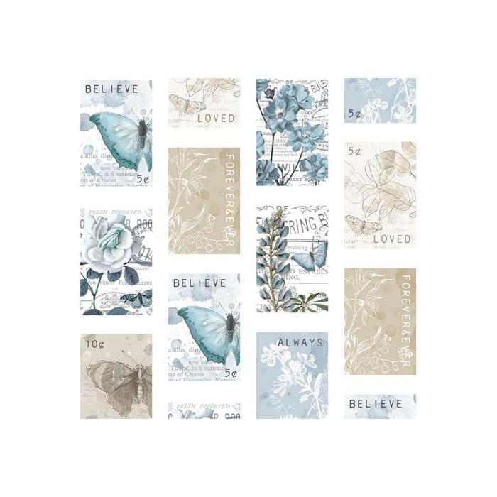 Cinta Washi 49 AND MARKET VINTAGE ARTISTRY SERENITY POSTAGE WASHI TAPE VAS38107