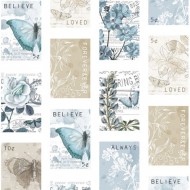 Cinta Washi 49 AND MARKET VINTAGE ARTISTRY SERENITY POSTAGE WASHI TAPE VAS38107