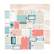 Hoja PATTERNED PAPER - HS - SET SAIL - 30x30cmts - TAGS