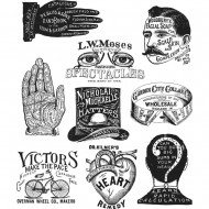 Sello de caucho de Tim Holtz CMS 372 Eclectic Adverts