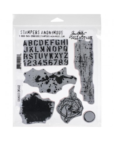 Sello de caucho de Tim Holtz CMS 402 Grunged