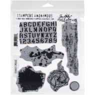 Sello de caucho de Tim Holtz CMS 402 Grunged