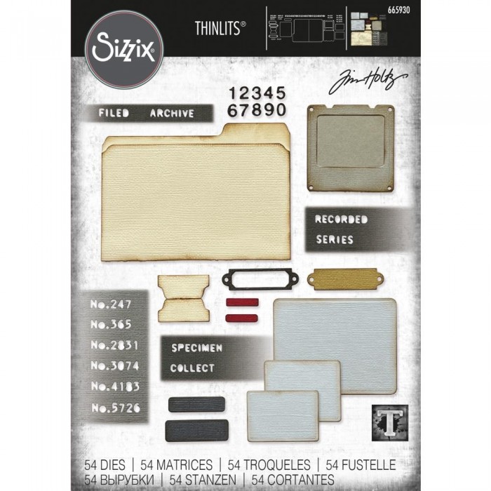 Troqueles Sizzix Thinlits Dies By Tim Holtz 54/Pkg