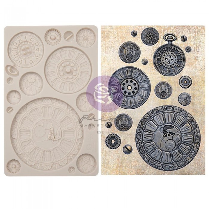 Moldes de Silicona Finnabair Decor Moulds 5"X8" Clock Faces
