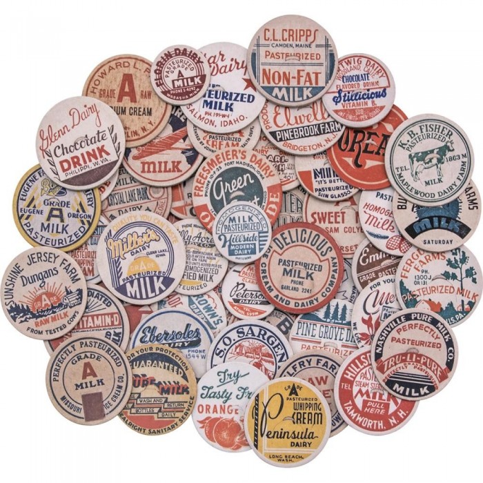 Recortables o diecuts Idea-Ology Chipboard Milk Caps 50/Pkg