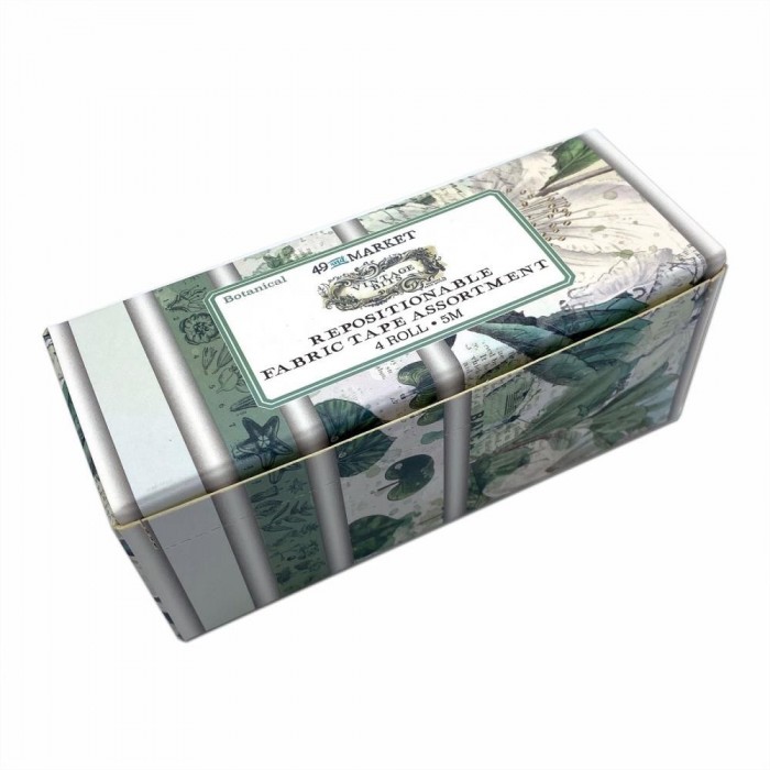 Cinta Washi de tela Vintage Bits Botanical 4 rollos VB39036