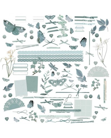 Recortables pre troquelados Color Swatch: Eucalyptus Laser Cut CSE39913 Outs