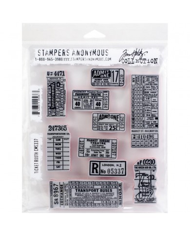 Sello de caucho de Tim Holtz CMS 337 Ticket Booth