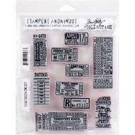 Sello de caucho de Tim Holtz CMS 337 Ticket Booth