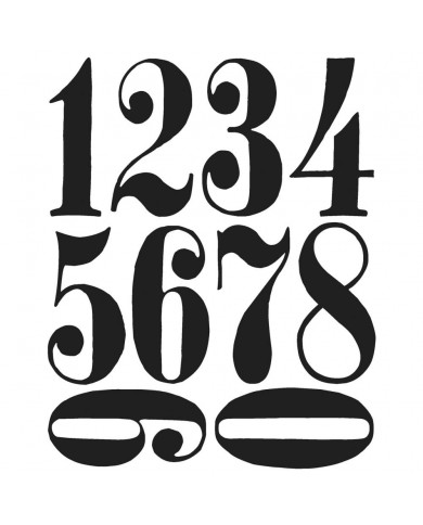 Sello de caucho de Tim Holtz CMS 161 Numeric