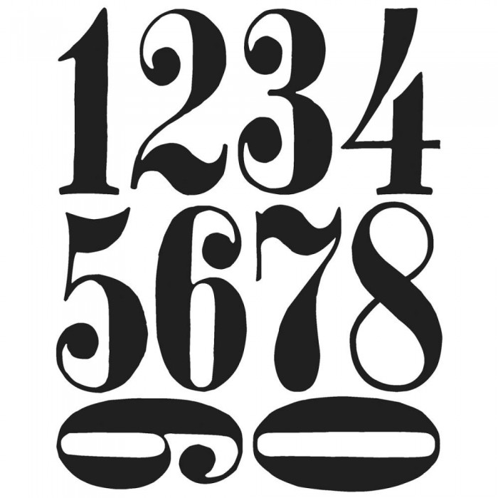 Sello de caucho de Tim Holtz CMS 161 Numeric
