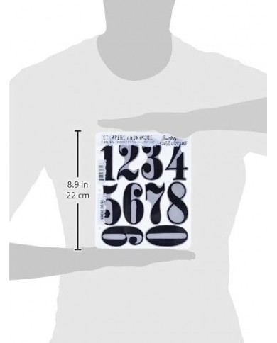 Sello de caucho de Tim Holtz CMS 161 Numeric