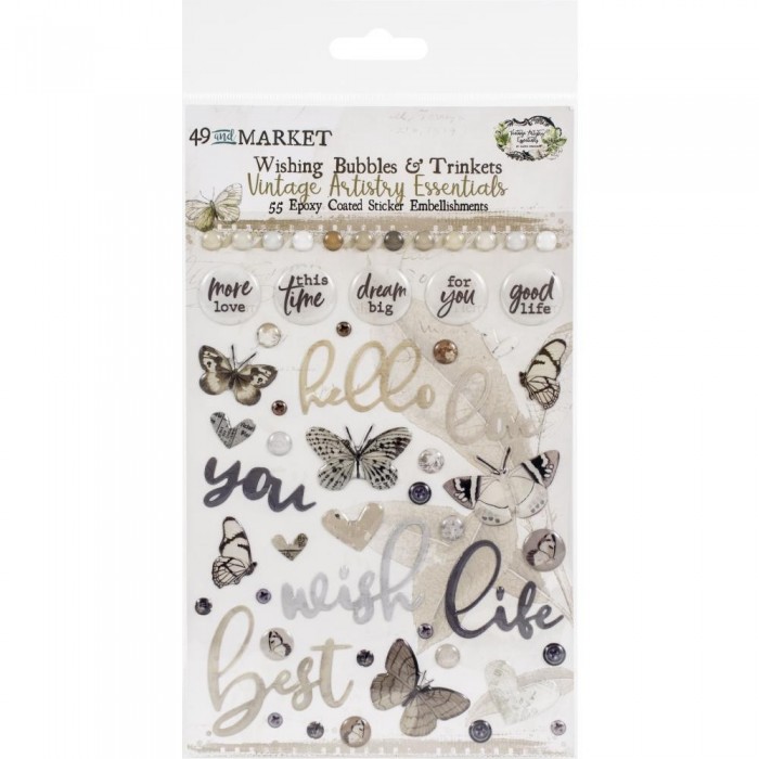 Stickers epoxy Vintage Artistry Essentials Wishing Bubbles & TrinketsVAE33645