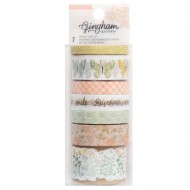 Cinta washi CP014018 GINGHAM GARDEN  Crate Paper Washi Tape 7/Pkg