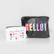 Kit de Cartuchera Happy Planner Flexible Nylon Pouch 12"X6.5"X.3" Hello 2/Pkg