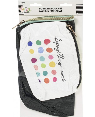 Kit de Cartuchera Happy Planner Flexible Nylon Pouch 12"X6.5"X.3" Hello 2/Pkg