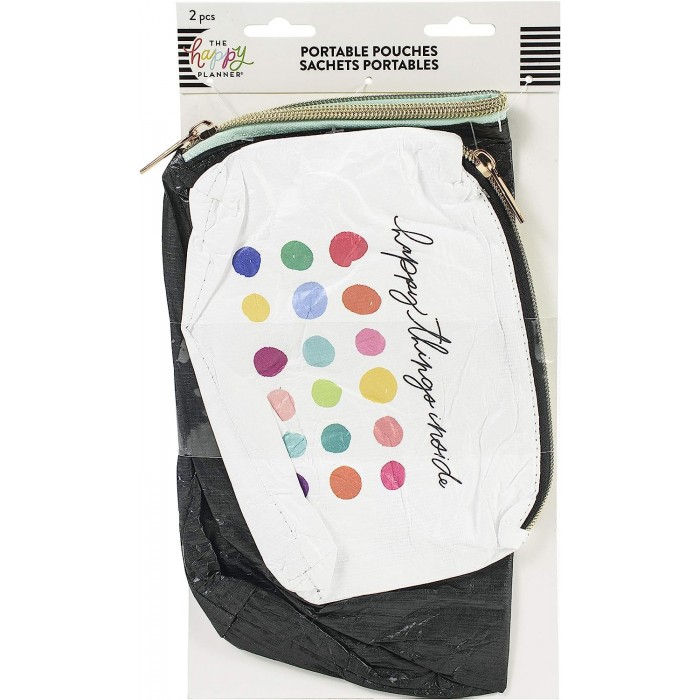 Kit de Cartuchera Happy Planner Flexible Nylon Pouch 12"X6.5"X.3" Hello 2/Pkg